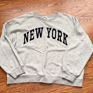 Gray New York Women's Crewneck Sweatshirt